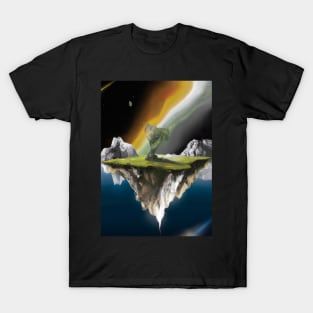 Flying Island Outer Space T-Shirt